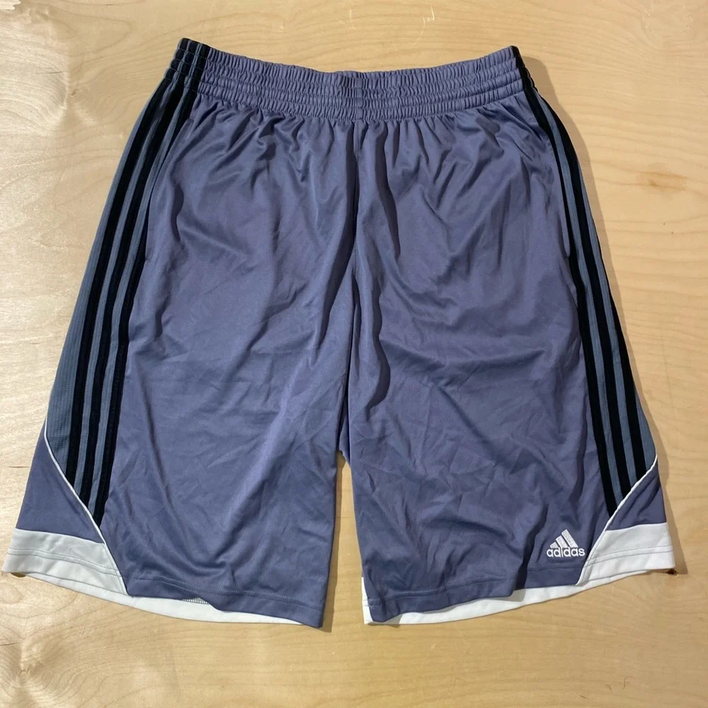 Adidas Men's Gray and Black Athletic Shorts Large (B)